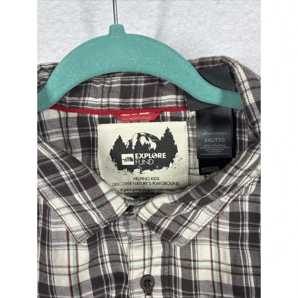 North Face Plaid Flannel Explore Fund Hiking Long Sleeve Cabincore Mens‎ 2XL